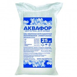 Фирменная соль Аквафор 25 кг